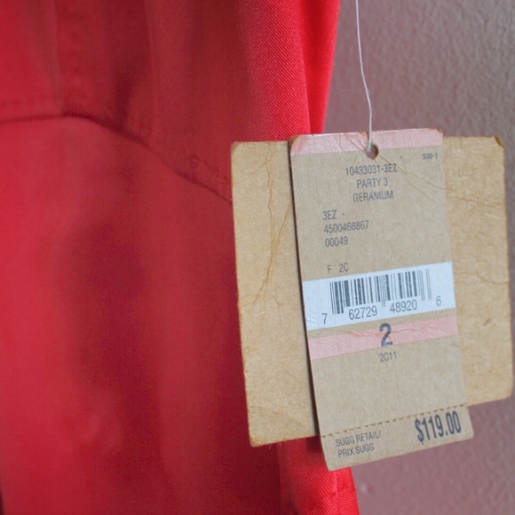 Rachel Roy NWT Geranium Red Silk Effect Sheen Sheath Dress 2 - Picture 8 of 9